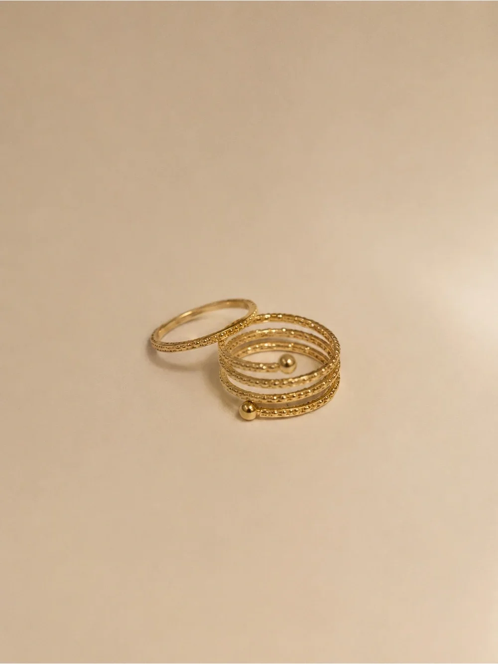 Jennifer Miller 14K Gold Plated Ring Set